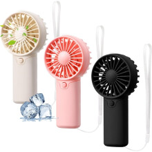 (Pink, White, Black) 3 Pcs Mini Portable Fan Handheld Battery Operated Portable Small Personal Fans for Summer Travel Indoor Outdoor Cooling Gift