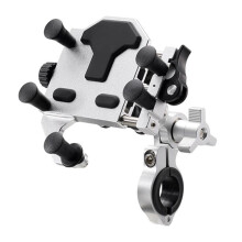 Universal Motorcycle Pedal Electric Vehicle Phone Stand Shock-Absorbing 360Rotary Adjustable Motos Navigation Bracket A