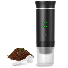 Wireless Electric Portable Espresso Coffee Machine Camping Coffee Maker 3-in-1 Capsule Powder Travel Coffee Maker Black