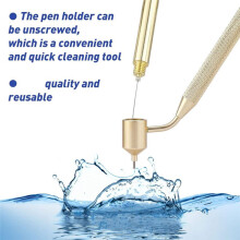2 PièCes Stylo Applicateur de Peinture, Stylo D'éCriture de Ligne Fine Incliné de 0,4/0,7 mm Stylo D'éCriture Fluide de DéTail en Aluminium