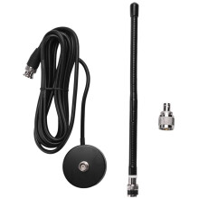 CB Aerial Antenna 27MHz Soft Whip Magnetic Base BNC PL259 Connector CB Aerial Antenna for  Midland  Maxon
