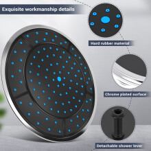 1 Stuks 25 cm Plastic Ronde Vorm Regenval Aangedreven Douche Top Douche Dak Hoofd Nozzle Cabine Accessoires