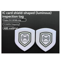 20Pcs NFC RFID Patrol Point Card 13.56MHz FM11RF08 Anti-Metal 70x60mm Luminous Shield Inspection Tags for Security