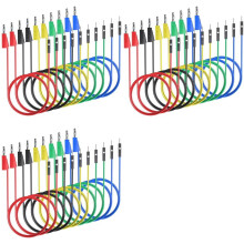 30 Stuks Mannelijke Jumperdraden voor Bananenstekkers en Breadboards, Zachte, Flexibele Siliconen Testkabels voor Elektrische Tests