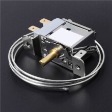 2X Thermostat de Réfrigérateur 2 Broches WPF22-L, Contrôleur de Température en Métal pour Usage Domestique.