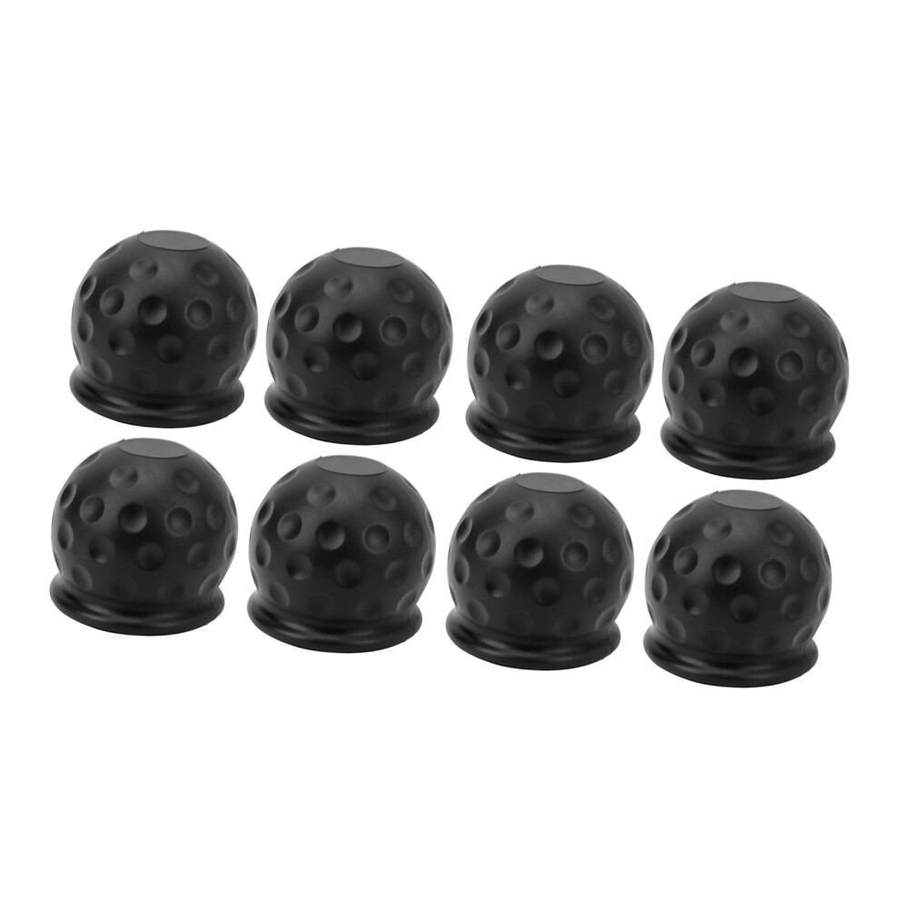 8Pcs 50Mm Pvc Tow Ball Cover Strong Black 7293282112773