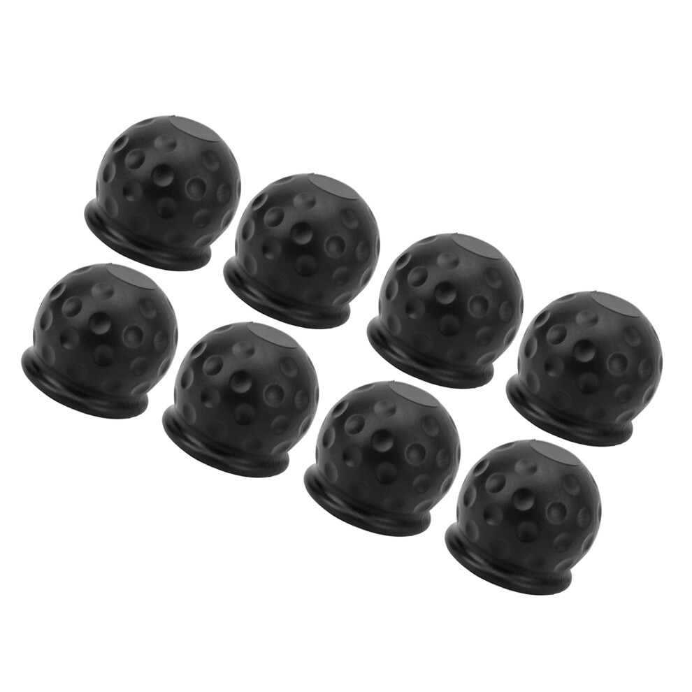 8Pcs 50Mm Tow Ball Covers Strong Protection Black 7293282108486