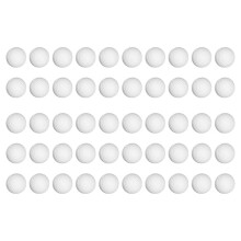 50er-Pack Übungsgolfbälle, 42 mm, Weiches PU, Realistisches Schlaggefühl, Begrenzte Flugweite, Weiß