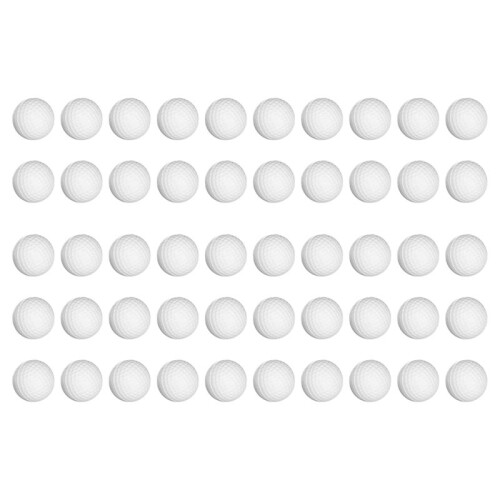 50 Pack Practice  Balls 42mm Soft PU Realistic Feel Limited Flight White