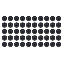50er-Pack Übungsgolfbälle, 42 mm, Weiches PU, Realistisches Schlaggefühl, Begrenzte Flugweite, Schwarz