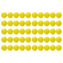 Lot de 50 Balles de D'Entraînement 42 mm en PU Souple, Sensation Réaliste, Vol Limité, Jaunes