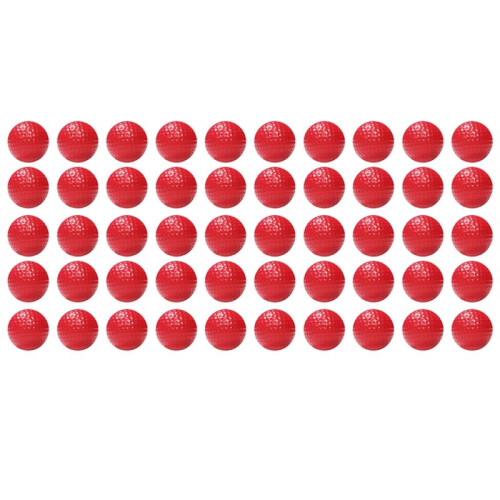 50 Pack Practice  Balls 42mm Soft PU Realistic Feel Limited Flight Red