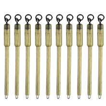 Lot de 10 Tiges de Sac PVA, Manchon Plombé en Ligne de 60 mm avec Connecteur Pivotant, Montage à Changement Rapide pour la Pêche à la Carpe