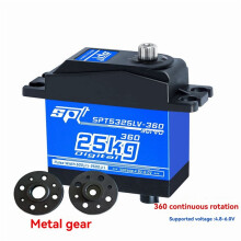 2X SPT 5325LV Dual Axis Servo 360 Continuous Rotation 25KG High Torque Metal Gear Digital Servo for RC Robot