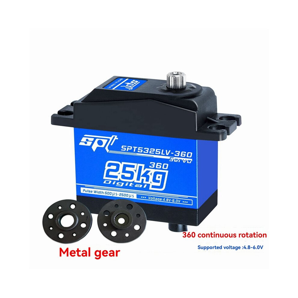 2X Spt 5325Lv Dual Axis Servo 360 Continuous Rotation 25Kg High Torque Metal Gear Digital Servo For Rc Robot 4713422664229