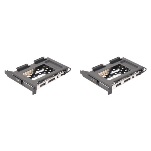 2X Suporte para Rack Móvel com Slot PCI, HDD SSD  de 2,5 Polegadas para Slot de Expansão de PC, Conector SATA3 de 6 Gbps, Hot Swap