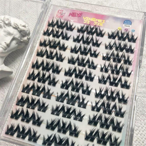 Natural Dense Long Curly False Eyelashes Blind Box DIY Lash Clusters Wispy 1