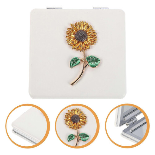 Travel Makeup Mirror with Magnification: Double-Sided Square Compact, Portable for Purse Handbag 2
