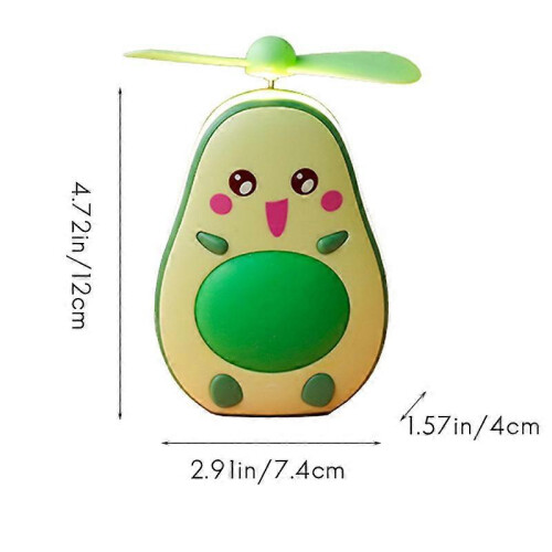 Avocado Shaped Portable USB Handheld Fan, Brown 2