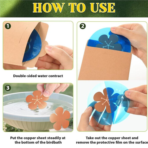 3Pcs Bird Bath Copper Purification Disk,Copper, 0.6mm Thick for All-Season Use 1