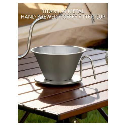 Pure Titanium Coffee Filter Cup Hand Brewed Coffee Filter Reusable Pour over Coffee Dripper Cone Manual Coffee Brewing 1