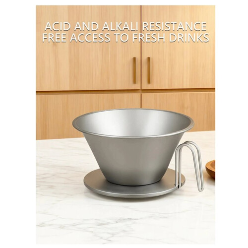 Pure Titanium Coffee Filter Cup Hand Brewed Coffee Filter Reusable Pour over Coffee Dripper Cone Manual Coffee Brewing 2