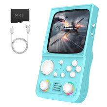 R36T MAX Handheld Retro Game Console 4.0" IPS Screen 25+ Emulators 64G Card EmuELEC System WiFi Portable Player B
