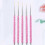 Nail Art Pens Set 5Pcs Pink Fine Manicure Brushes 3