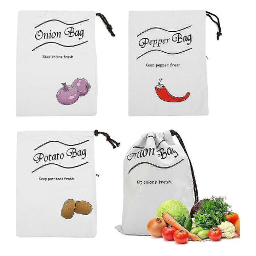 2025 Drawstring Storage Bag for Potatoes & Onions, Pepper Storage Sack 1