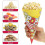 16*16cmDisposable Cone Popcorn Bags for Candy & Snacks 3