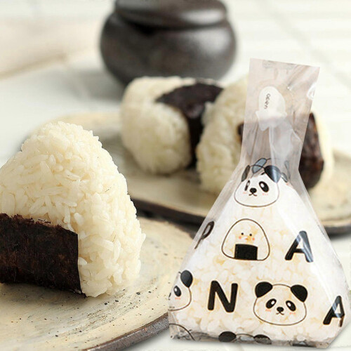 Disposable Triangle Sushi Wrappers 50Pcs Assorted Plastic Onigiri Bags 2