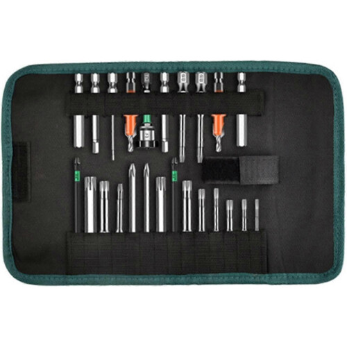 Canvas Tool Roll Bag for Electricians & DIY - Durable Drill Bit Organizer Storage Pouch 1