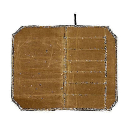Professional Chef Knife Roll Storage Bag, Waxed Canvas Foldable Culinary Knife Bag Gift 1
