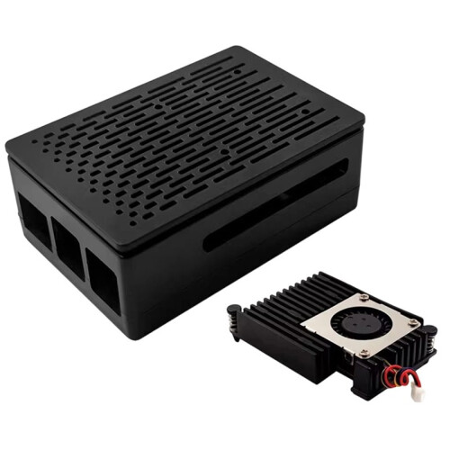 For Raspberry Pi 5 Case Cooling Shell with Radiator Fan Install 3.5-Inch Screen Thermal Enclosure for Raspberry Pi 5 1