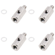 4X Connecteur de Turbocompresseur en Acier Inoxydable 1/8 Pouces BSPT Capteur de Pression D'Huile T Ă Adaptateur NPT Compteur de Ligne D'Alimentation