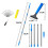 Heavy-Duty Floor Scraper with 8-66.5" Long Handle, 4-Inch Metal Blade Cleaning Tool, Includes 10 Replacement Blades 6