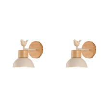 2X Scandinavische Houten Wandlamp voor Woonkamer, Slaapkamer, Studeerkamer, Kinderkamer, Hal, Nachtkastje, Woondecoratie, Verlichting A