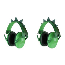 2X Green Ears Kids Earmuffs Adjustable Anti-Noise Hearing Protector for Children Study & Sleep Noise Cancelling
