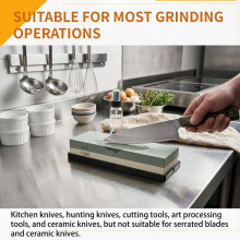 Whetstone, 2-IN-1 Sharpening Stone 400/1000 Grit Waterstones, Knife Sharpener Rubber Stone Holder Included