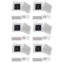 6X 12V Universal Rv Wohnmobil Stumm Dach Kühlung Anhänger Abluft Ventilator Wohnwagen Effektive Decken Befestigung Belüftung
