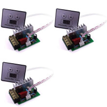 3X 4000W 220V AC SCR Voltage Regulator Dimmer Electric Motor Speed Temperature Controller + Digital Meters