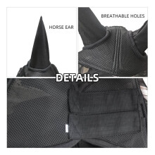 2X Vliegenmasker voor Paarden, Supercomfortabele Vliegenmaskers voor Paarden, Verstelbare UV-Bescherming, Ademende Vliegenmaskers met Oren