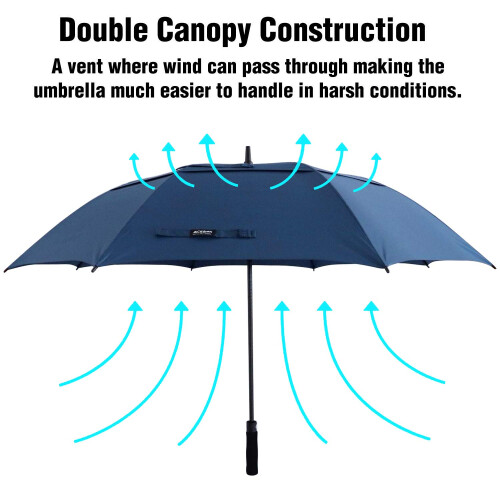 ACEIken Golf Umbrella Windproof Large 62/68 Inch, Double Canopy Vented, Automatic Open 2