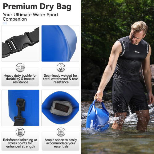 MARCHWAY Floating Waterproof Dry Bag Backpack, Roll Top, 5L/10L/20L/30L/40L 1