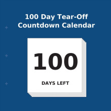100 Day TearOff Countdown Calendar by Buy Countdown Calendar Paperback