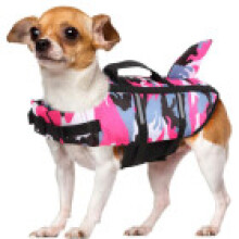 (Pink,2XL)Chaleco salvavidas para perros seguridad para mascotas natación camuflaje tiburón flotador flotabilidad ajustable