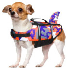 (Orange,M)Chaleco salvavidas para perros seguridad para mascotas natación camuflaje tiburón flotador flotabilidad ajustable
