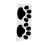 2pcs PVC Car Paw Emblem Decoration Black 11