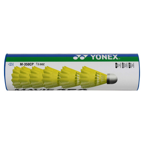Yonex YONEX Mavis 350 Nylon Shuttlecock With Blue Cap (Yellow) 2