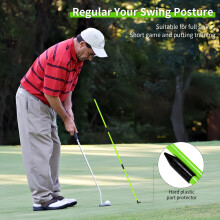 NBBENG Golf calibration stick, two-piece suit of golf practice sticks, foldable positioning rod, golf training aid tool for aiming, putting, posture